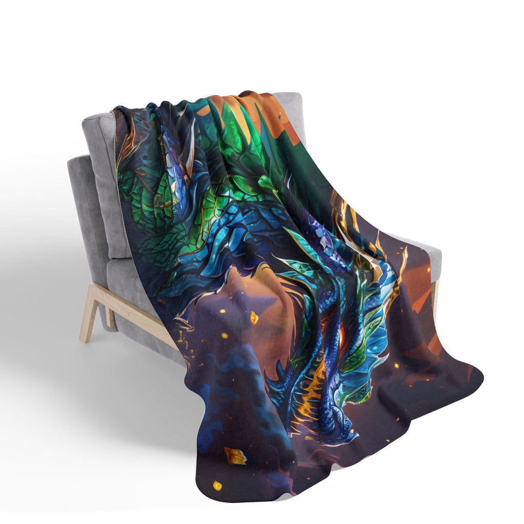 Printify Home Decor Gem Cave Dragon - Sherpa Blanket