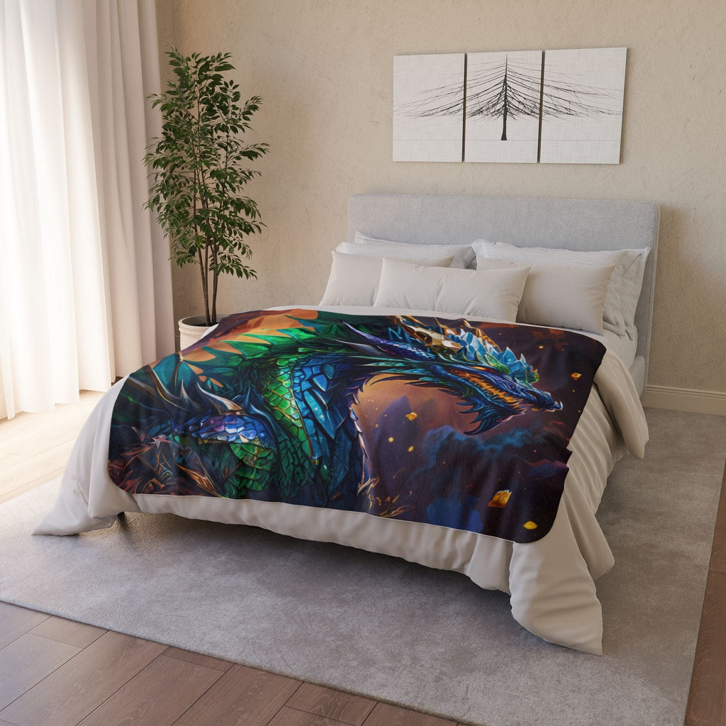 Printify Home Decor Gem Cave Dragon - Sherpa Blanket