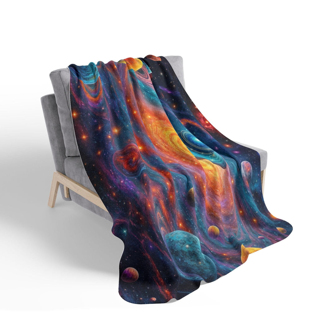 Printify Home Decor Mythic Orbit Galaxy - Sherpa Blanket