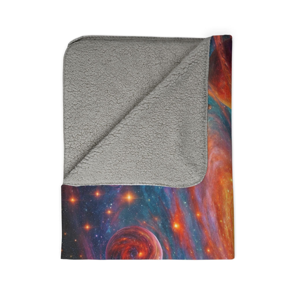 Printify Home Decor Mythic Orbit Galaxy - Sherpa Blanket