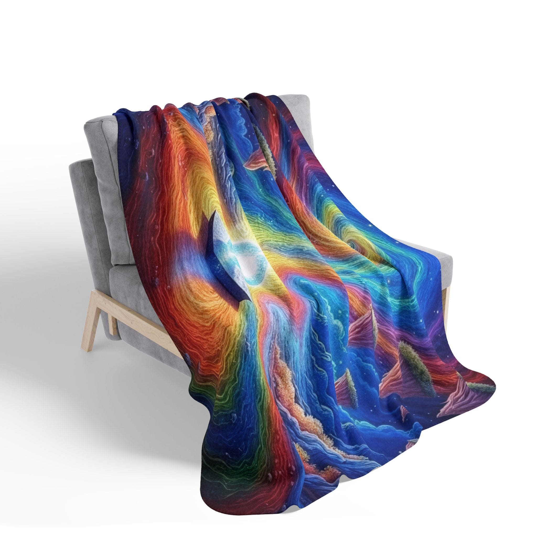 Printify Home Decor Prism Planet Light Orb - Sherpa Blanket