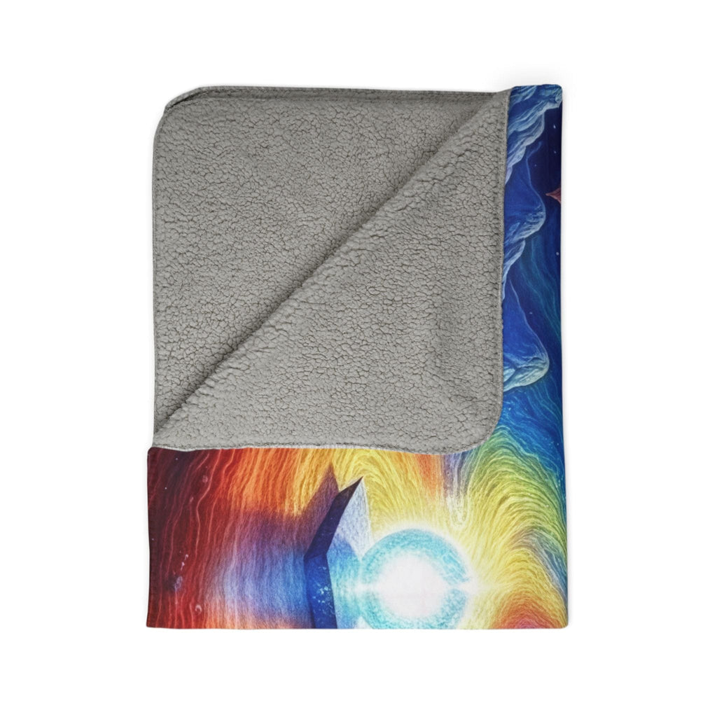 Printify Home Decor Prism Planet Light Orb - Sherpa Blanket