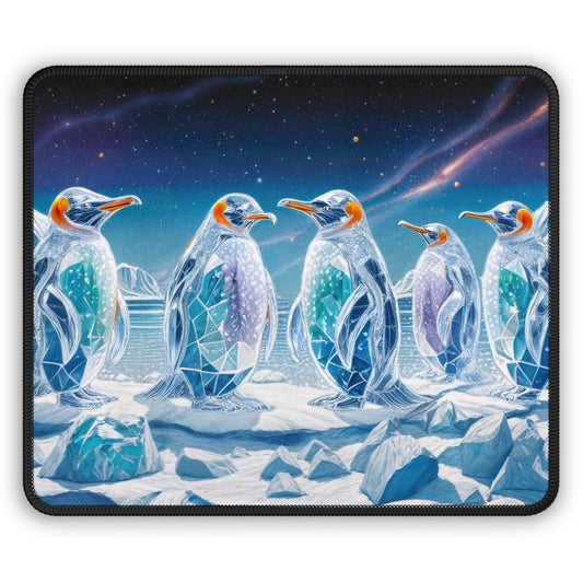 Printify Home Decor Rectangle / 9" × 7" Crystal Penguins - Desk Mat Mouse Pad Gamer Gift Office Decor