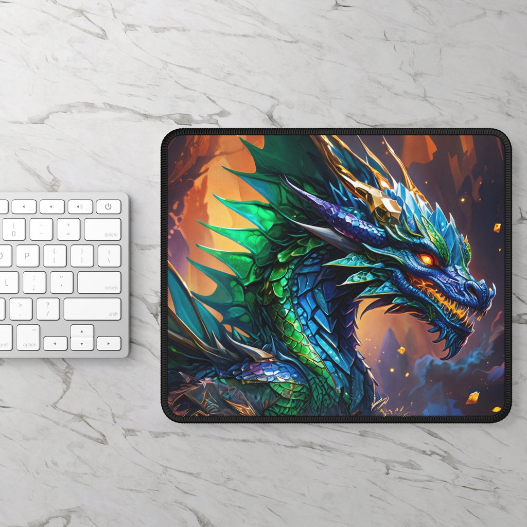 Printify Home Decor Rectangle / 9" × 7" Gem Dragon - Desk Mat Mouse Pad Gamer Gift Office Decor