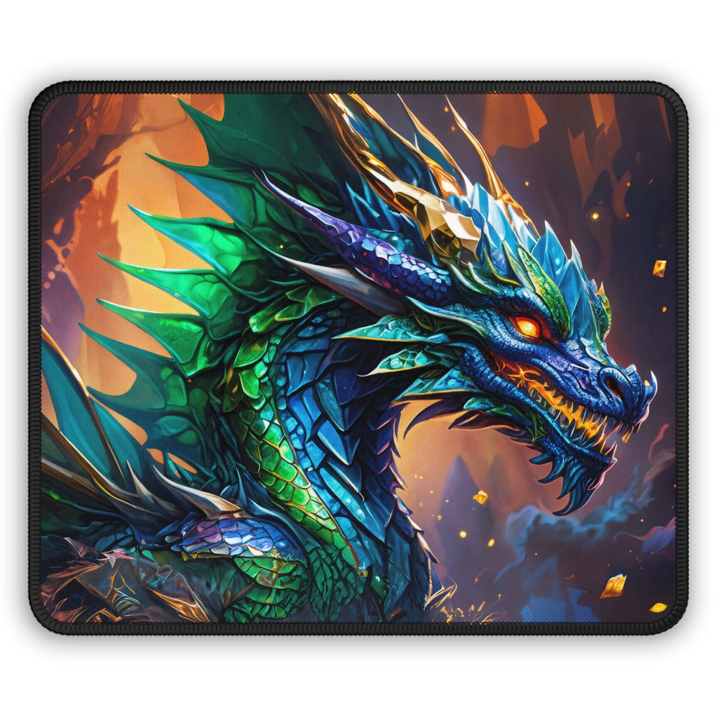 Printify Home Decor Rectangle / 9" × 7" Gem Dragon - Desk Mat Mouse Pad Gamer Gift Office Decor