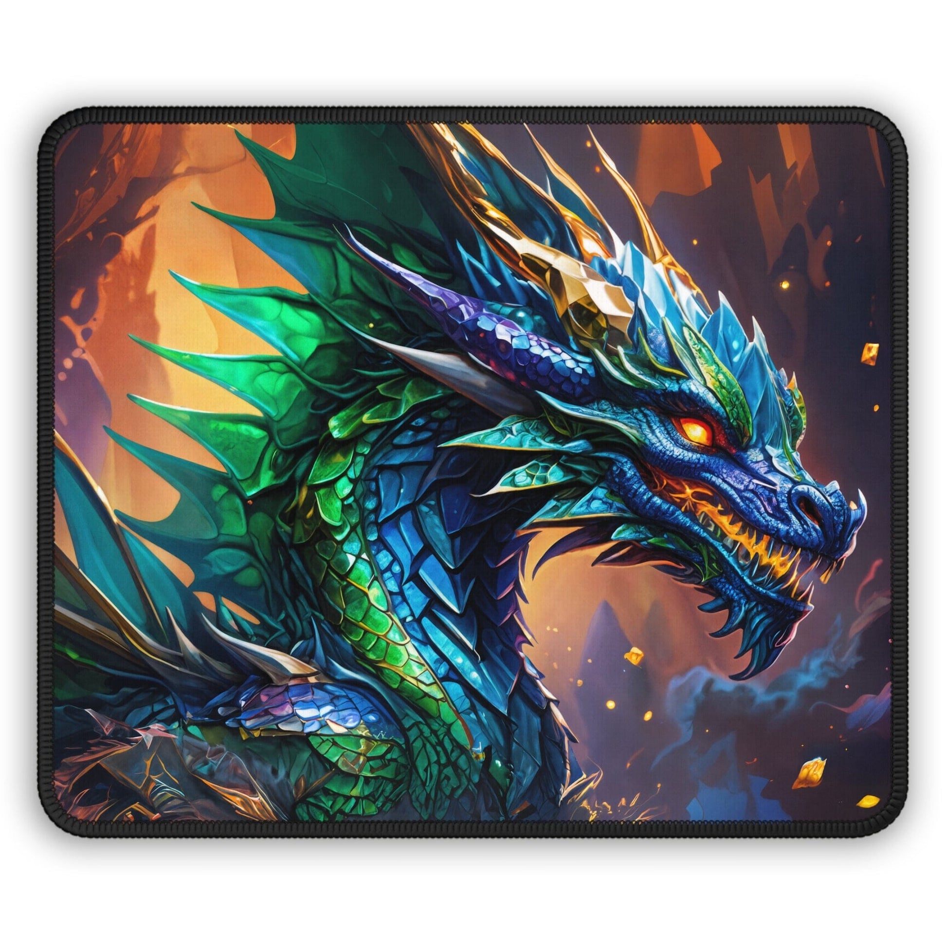 Printify Home Decor Rectangle / 9" × 7" Gem Dragon - Desk Mat Mouse Pad Gamer Gift Office Decor