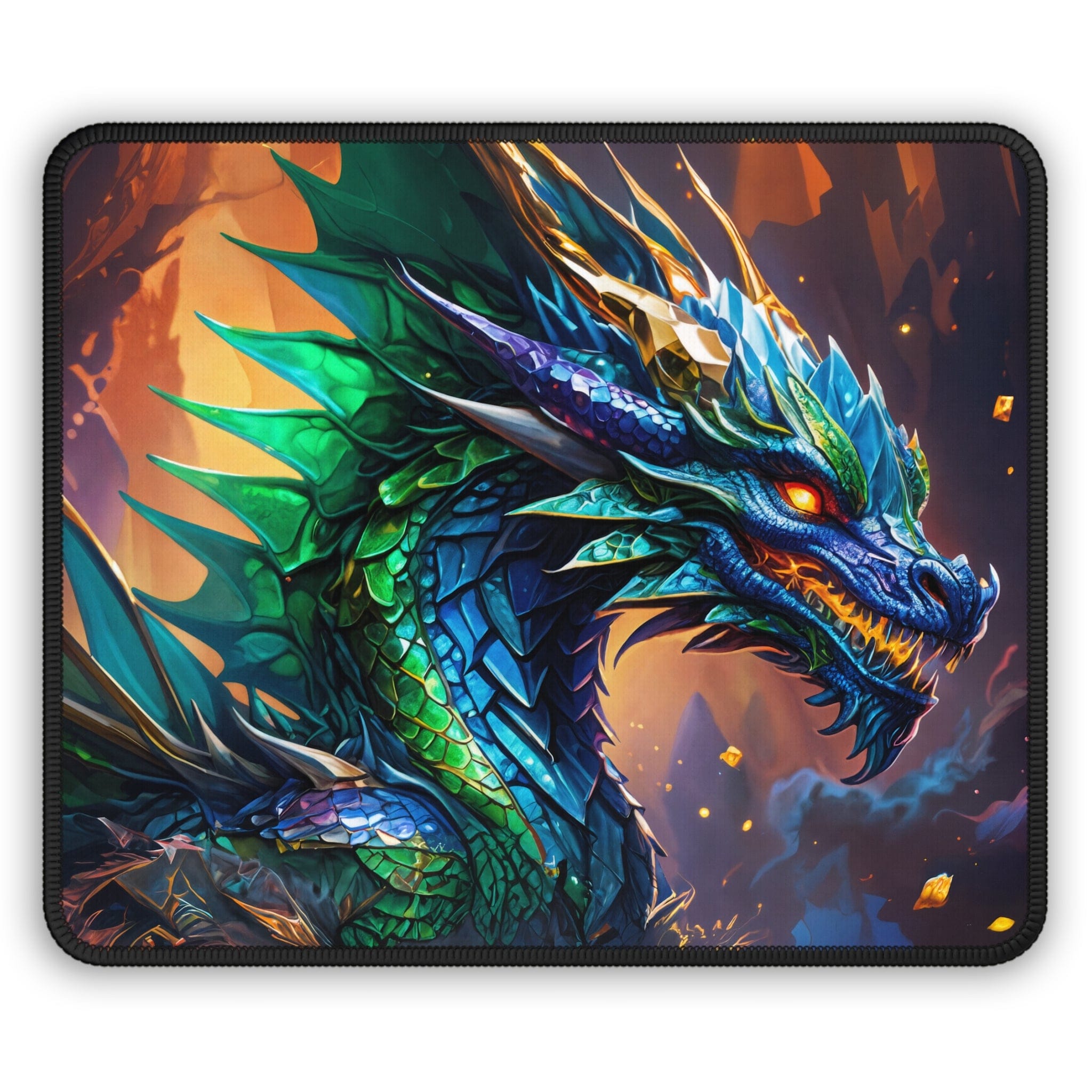 Printify Home Decor Rectangle / 9" × 7" Gem Dragon - Desk Mat Mouse Pad Gamer Gift Office Decor
