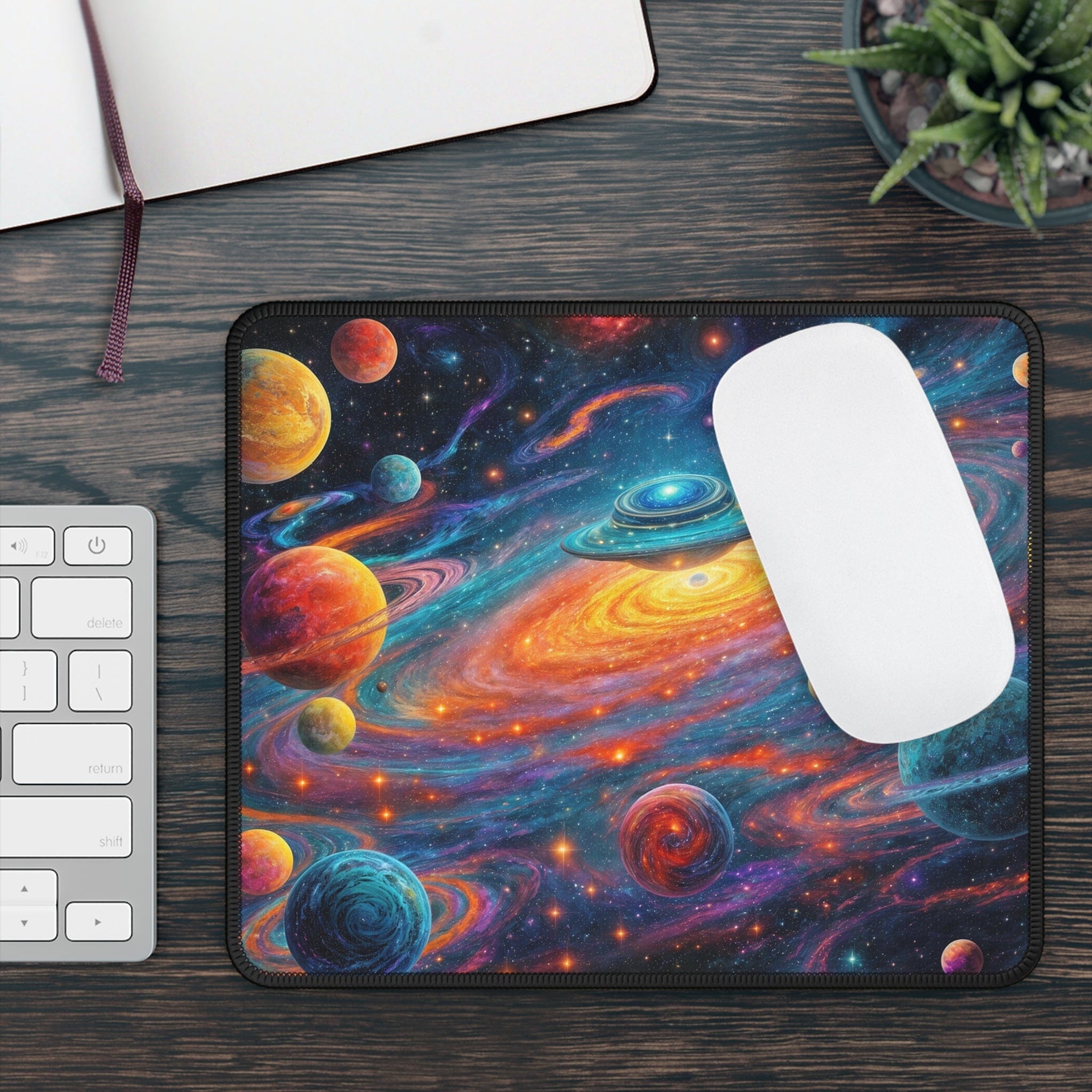 Printify Home Decor Rectangle / 9" × 7" Mythic Orbit Galaxy - Desk Mat Mouse Pad Gamer Gift Office Decor