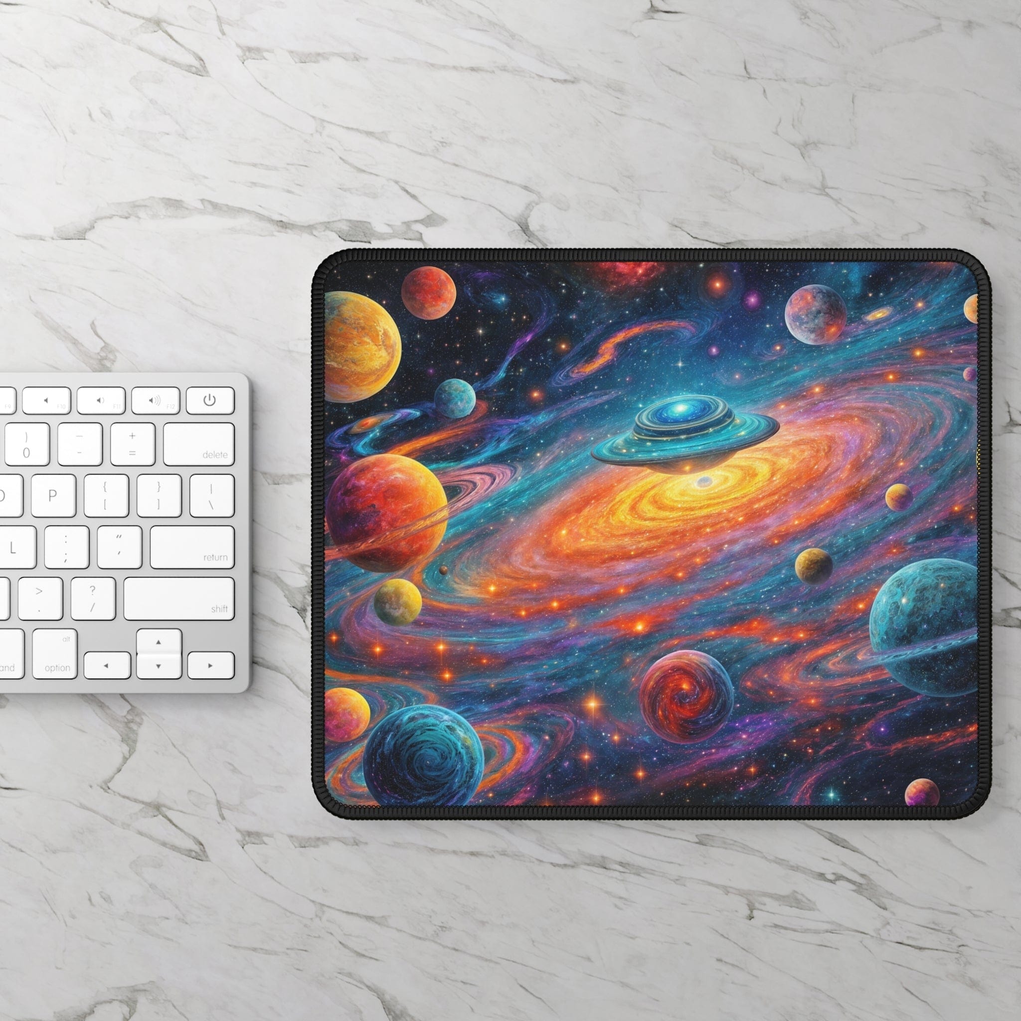 Printify Home Decor Rectangle / 9" × 7" Mythic Orbit Galaxy - Desk Mat Mouse Pad Gamer Gift Office Decor