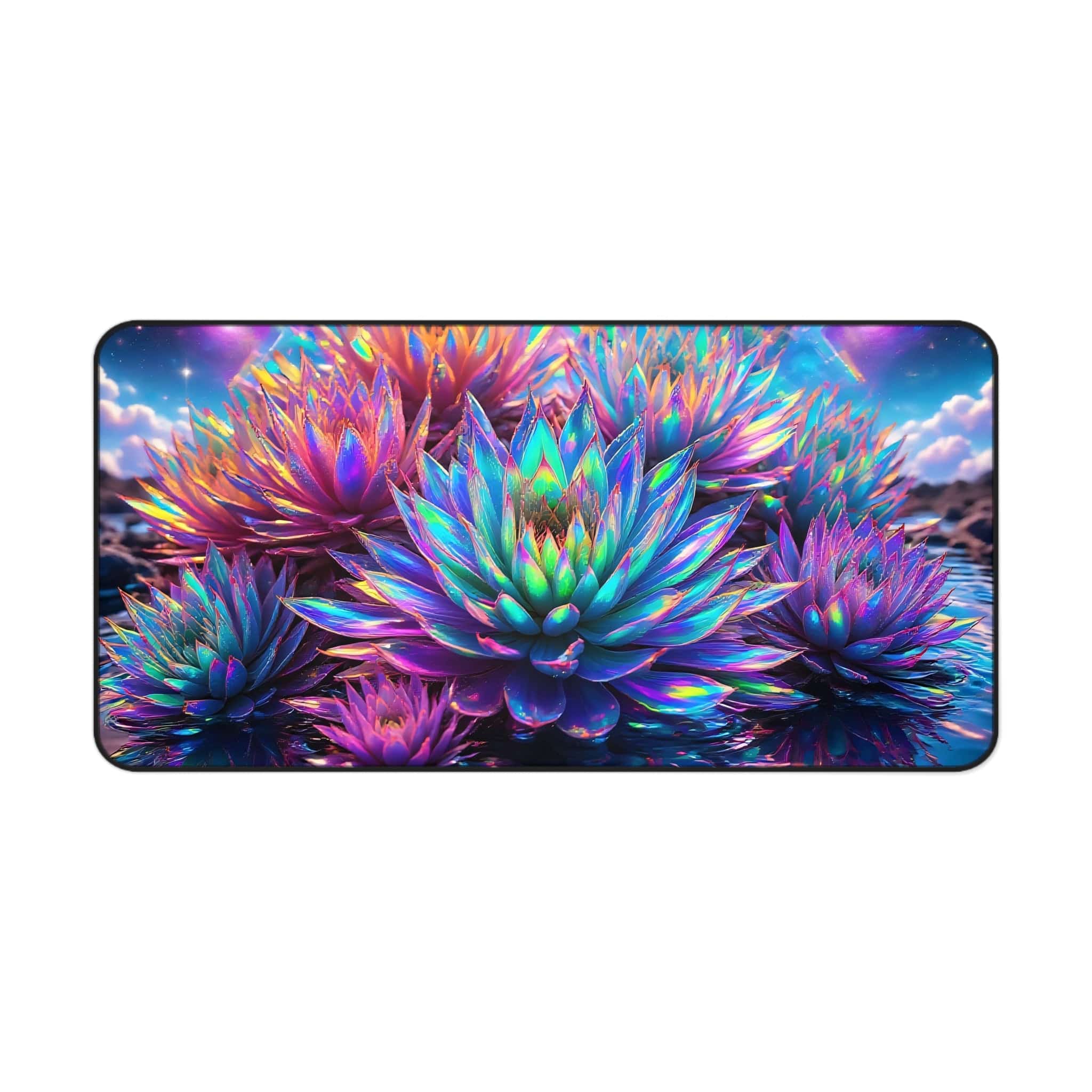 Printify Home Decor Vibrant Floral Desk Mat for Home Office, Gamer Mouse Pad, Colorful Workspace Decor, Eco-Friendly Gift, Office Accessories