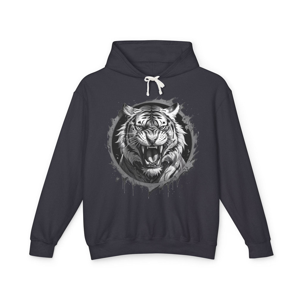 Printify Hoodie S / Black Tiger Roar Motivation - Lightweight Hoodie