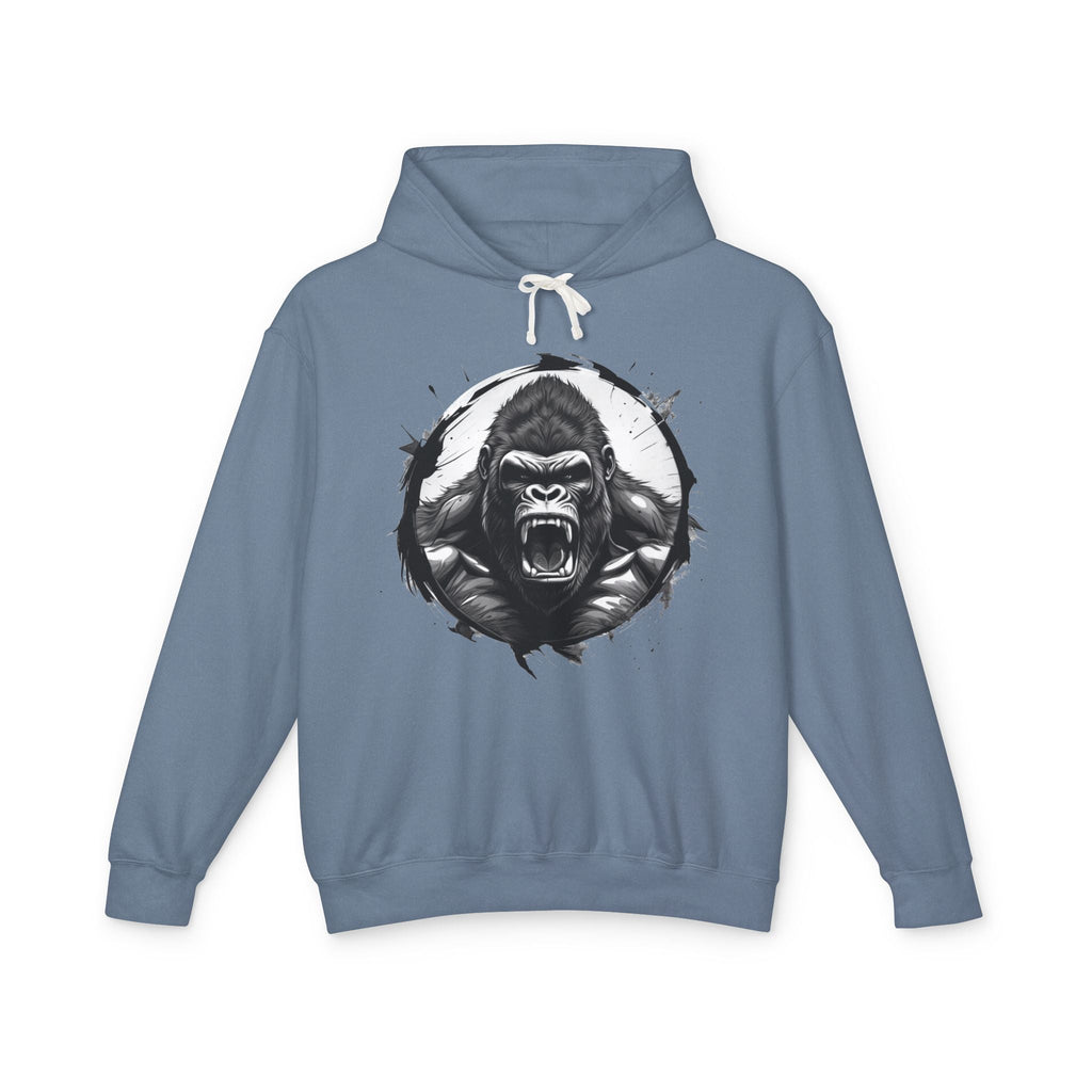 Printify Hoodie S / Blue Jean Gorilla Roar Motivation - Lightweight Hoodie