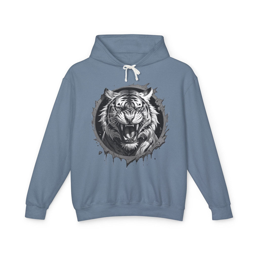 Printify Hoodie S / Blue Jean Tiger Roar Motivation - Lightweight Hoodie
