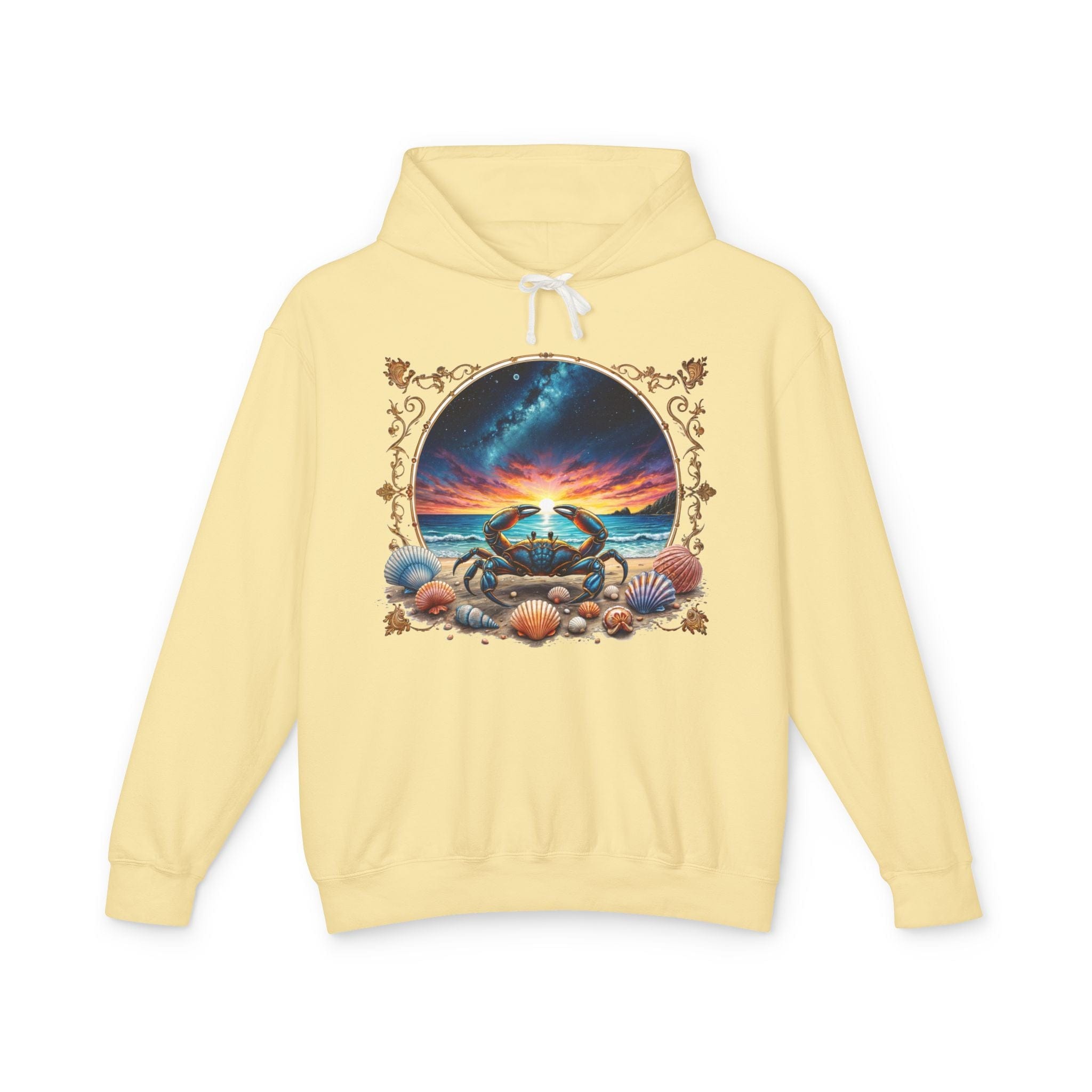 Printify Hoodie S / Butter Cancer Zodiac & Astrology - Lightweight Hoodie (Print On Front)