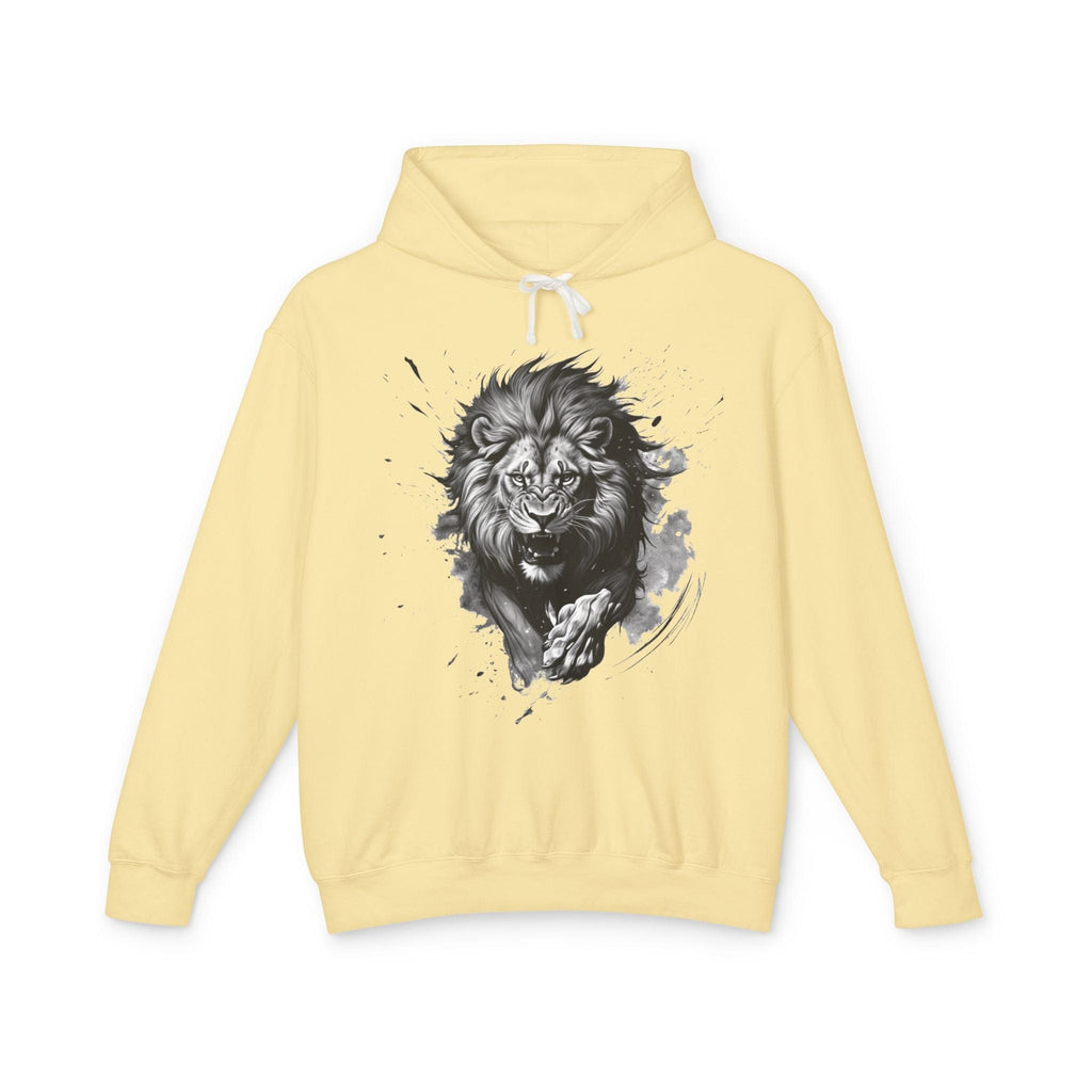 Printify Hoodie S / Butter Lion Charge Motivation - Lightweight Hoodie