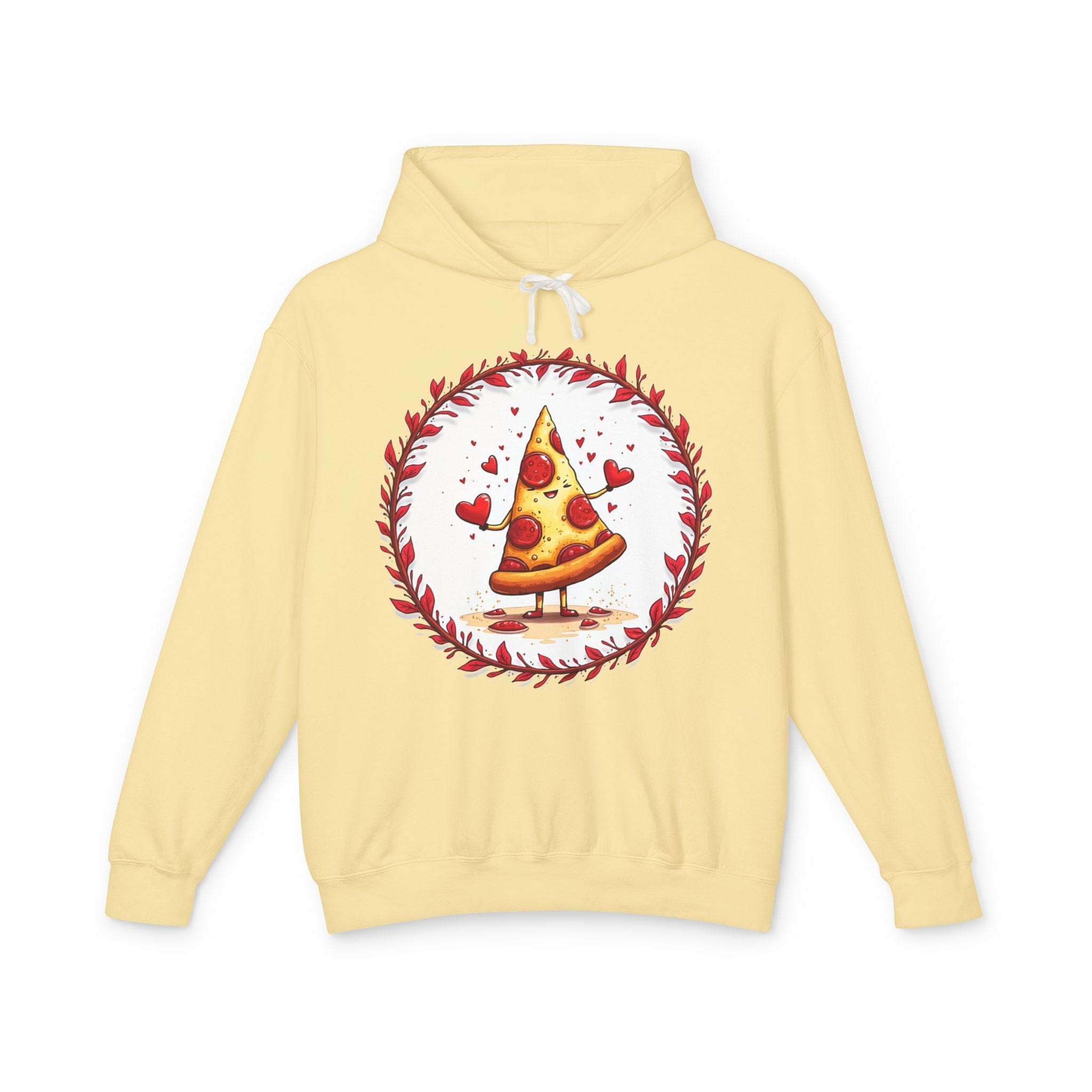 Printify Hoodie S / Butter Love at First Bite Pizza Love & Fun - Lightweight Hoodie