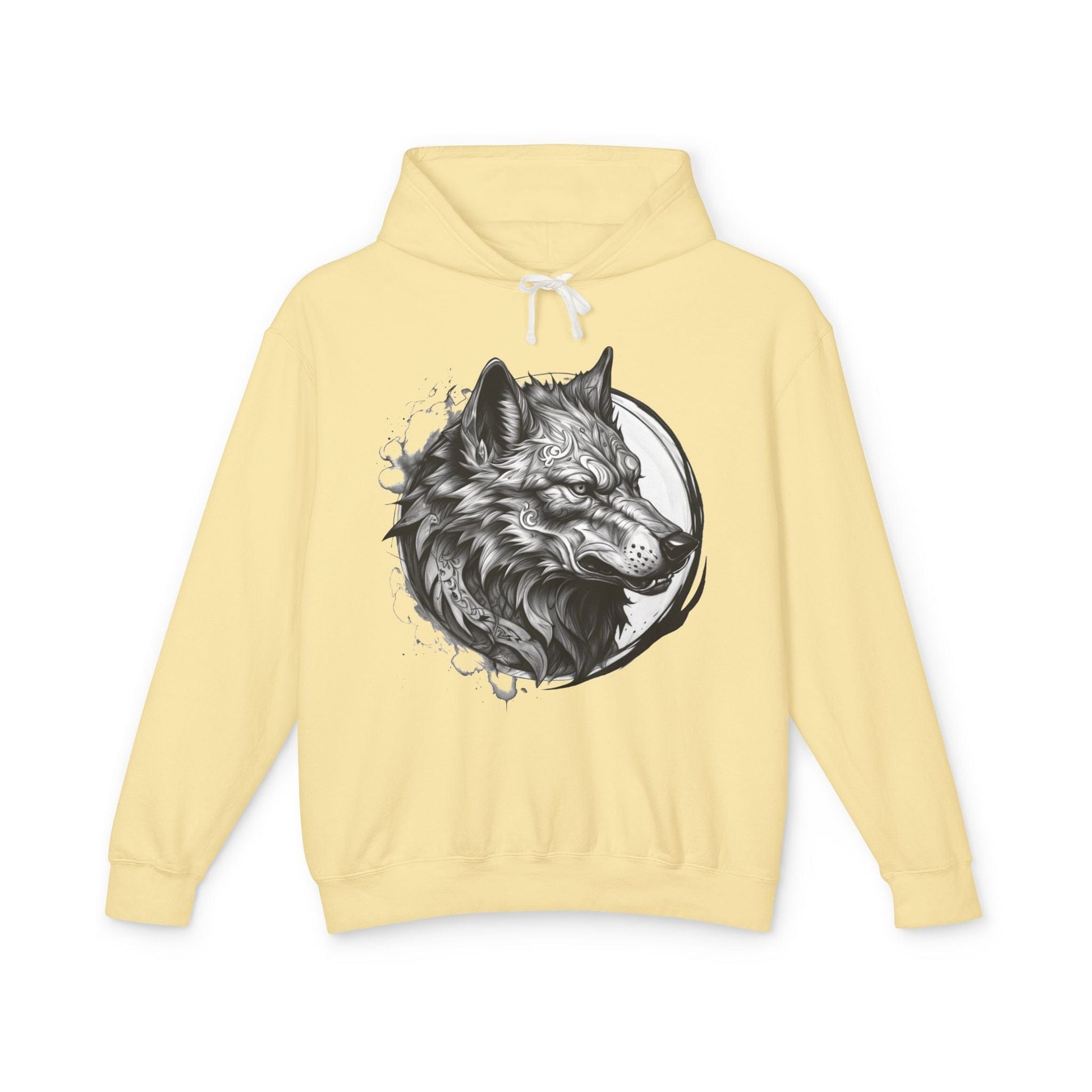 Printify Hoodie S / Butter Wolf Wild Motivation - Lightweight Hoodie
