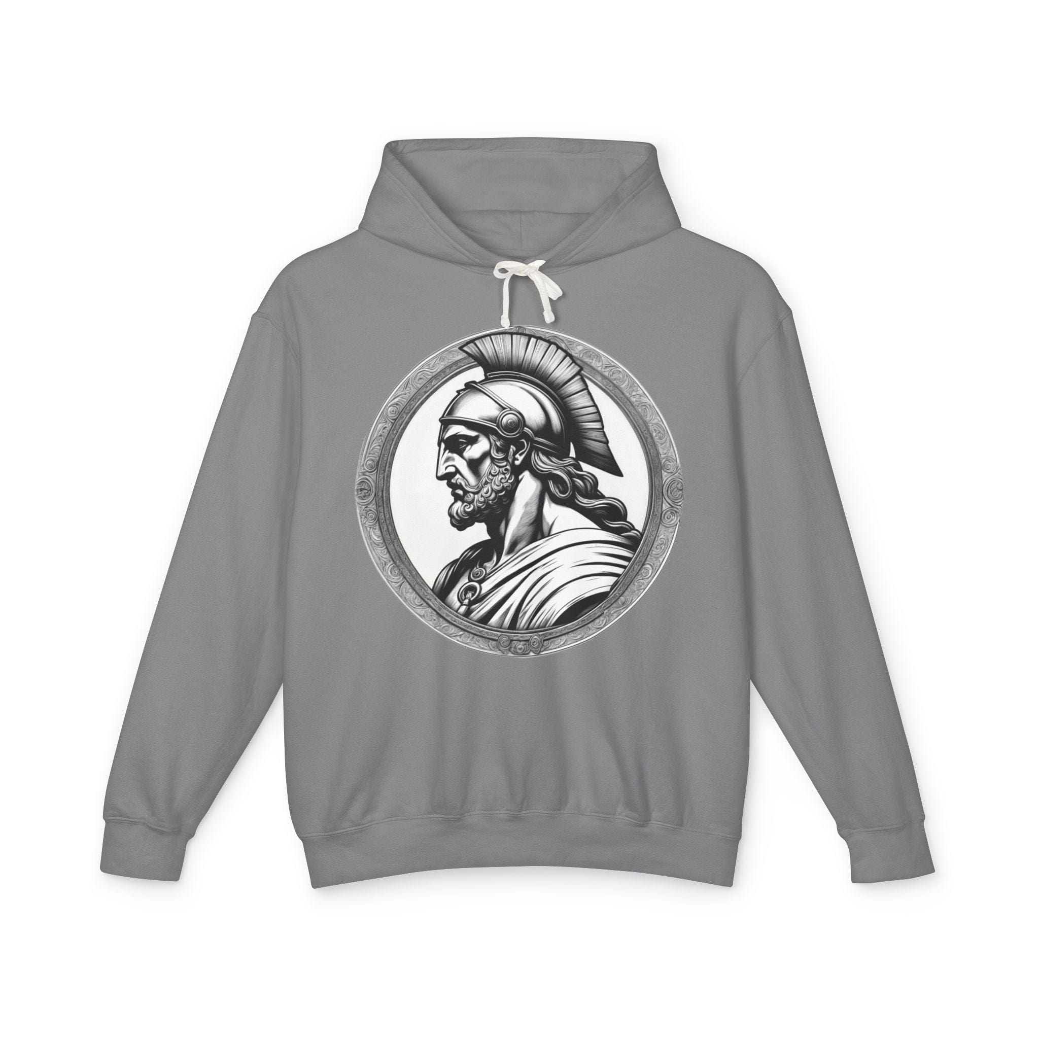 Printify Hoodie S / Grey Achilles Heroes & Quests - Lightweight Hoodie