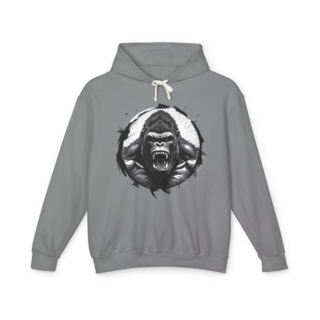 Printify Hoodie S / Grey Gorilla Roar Motivation - Lightweight Hoodie
