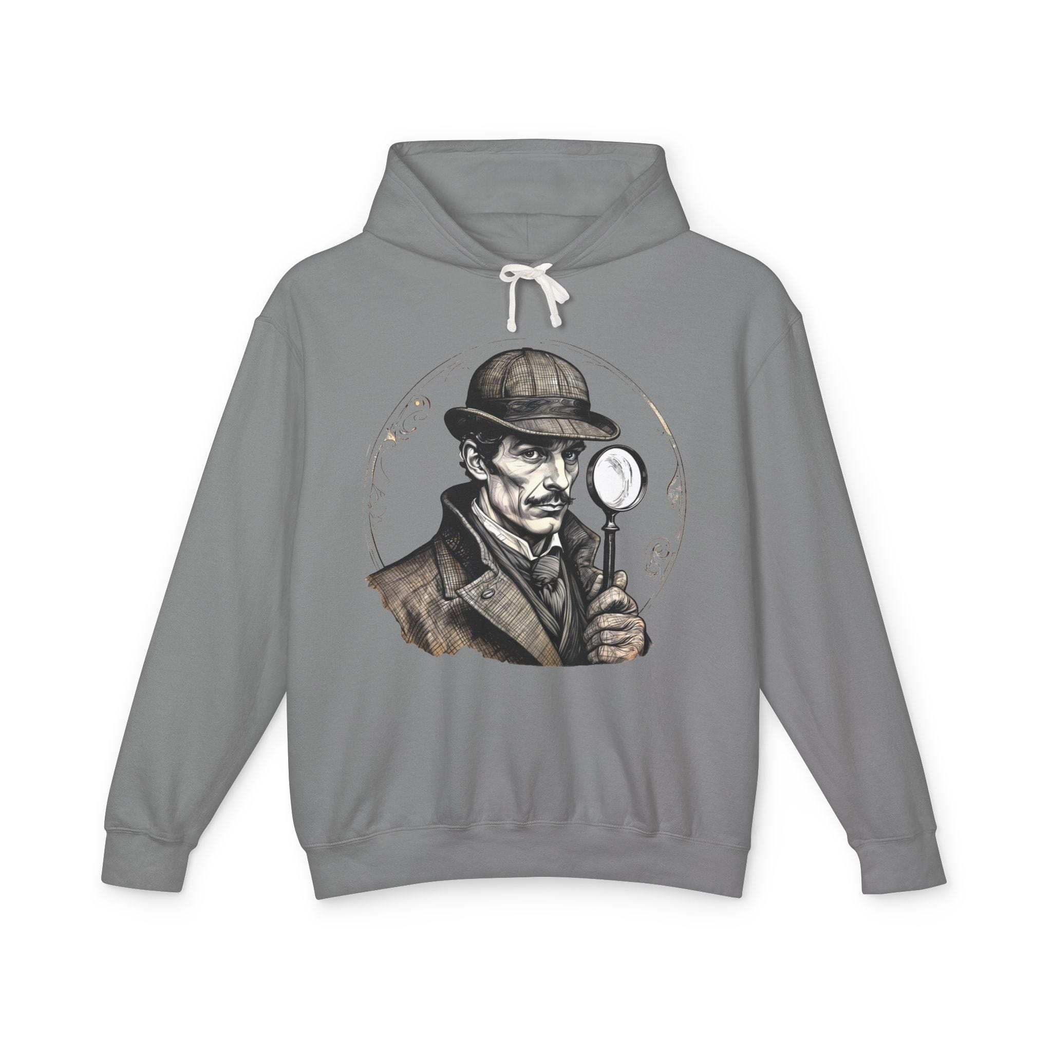 Printify Hoodie S / Grey Sherlock Holmes Mysteries & Monsters - Lightweight Hoodie