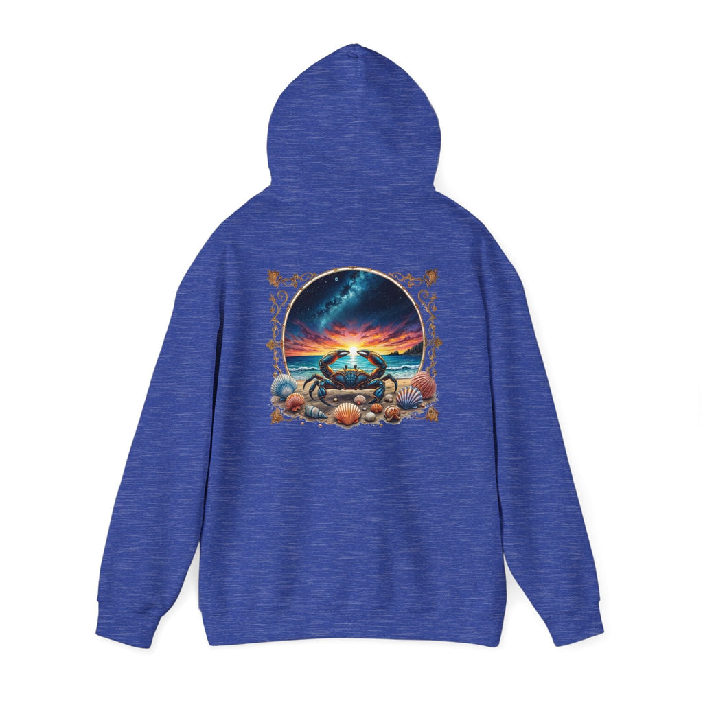 Printify Hoodie S / Heather Sport Royal Cancer Zodiac & Astrology - Heavyweight Hoodie (Print On Back)