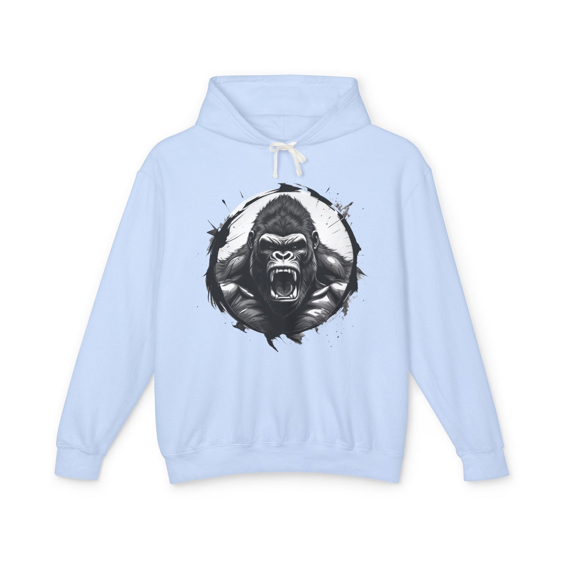 Printify Hoodie S / Hydrangea Gorilla Roar Motivation - Lightweight Hoodie