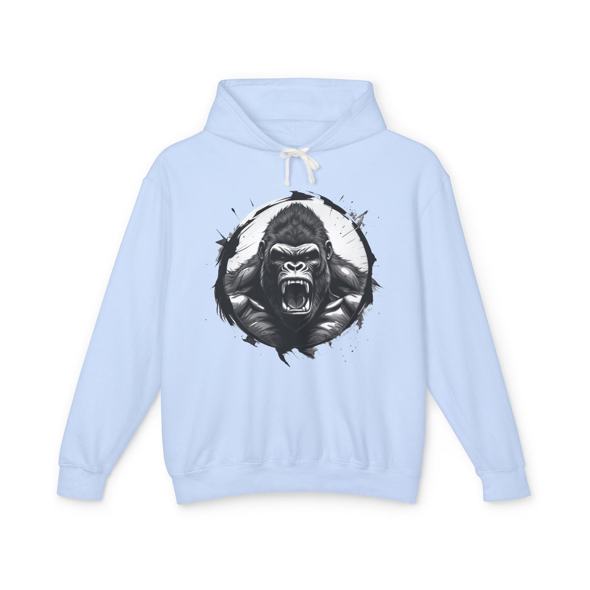 Printify Hoodie S / Hydrangea Gorilla Roar Motivation - Lightweight Hoodie