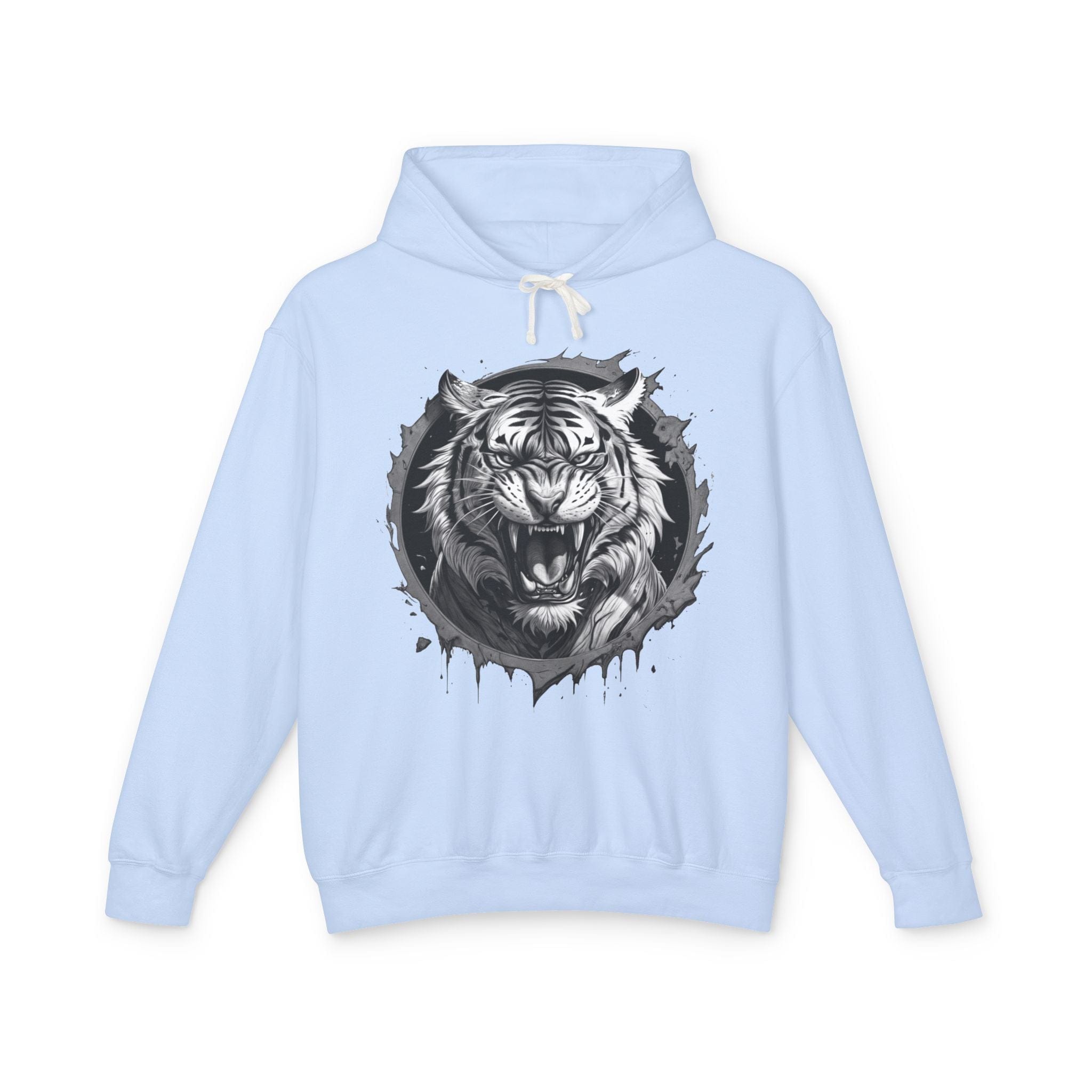 Printify Hoodie S / Hydrangea Tiger Roar Motivation - Lightweight Hoodie