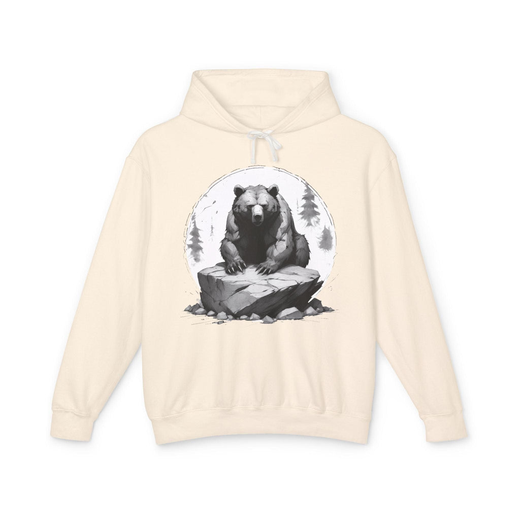 Printify Hoodie S / Ivory Bear Wild Motivation - Lightweight Hoodie