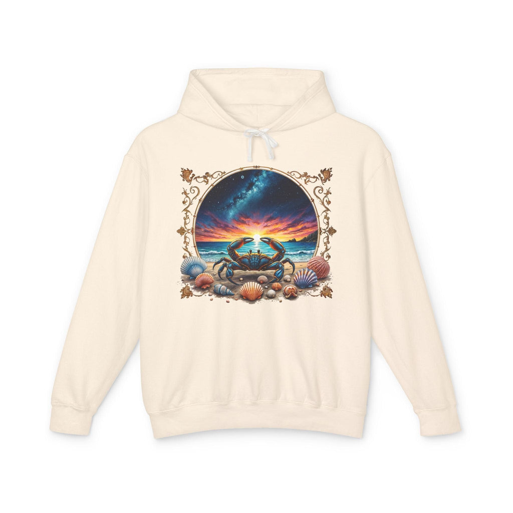 Printify Hoodie S / Ivory Cancer Zodiac & Astrology - Lightweight Hoodie (Print On Front)