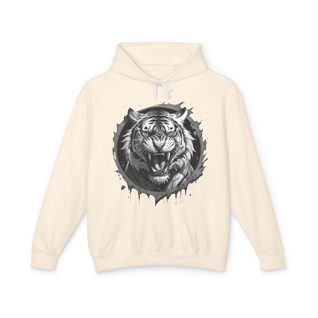 Printify Hoodie S / Ivory Tiger Roar Motivation - Lightweight Hoodie