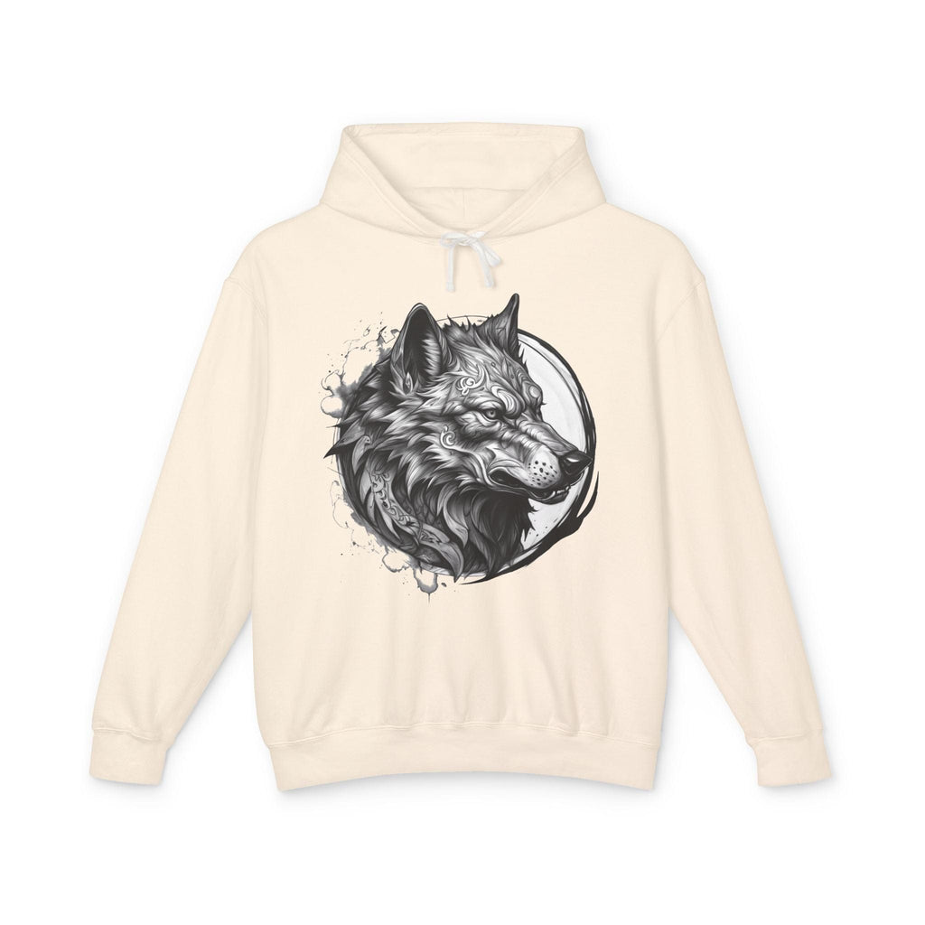 Printify Hoodie S / Ivory Wolf Wild Motivation - Lightweight Hoodie