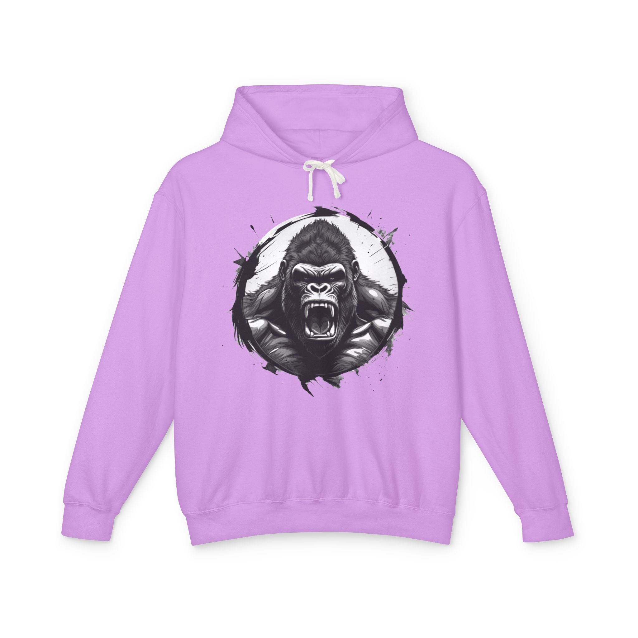 Printify Hoodie S / Neon Violet Gorilla Roar Motivation - Lightweight Hoodie