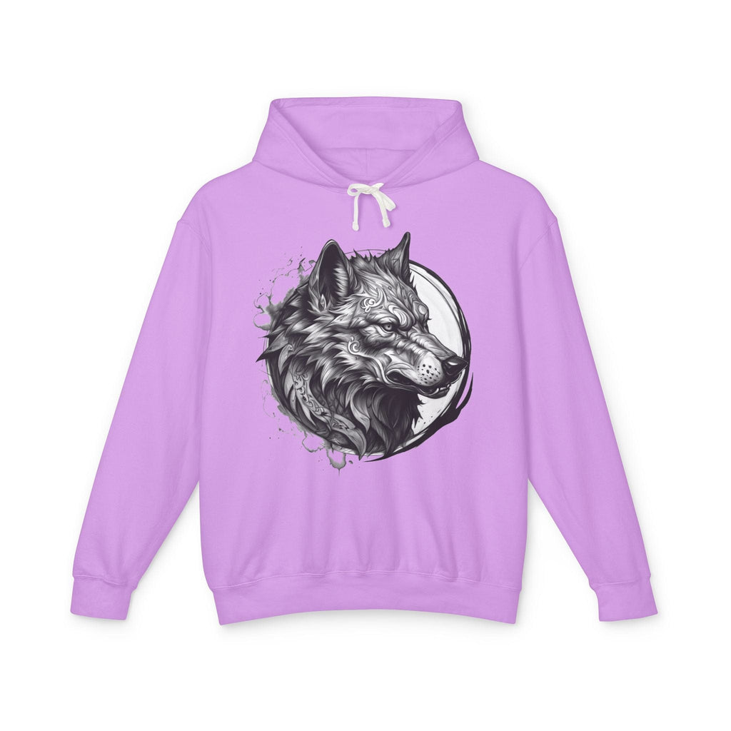 Printify Hoodie S / Neon Violet Wolf Wild Motivation - Lightweight Hoodie