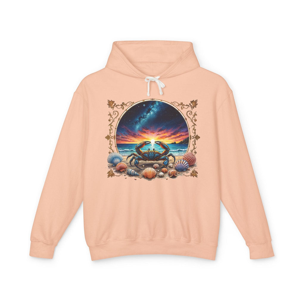 Printify Hoodie S / Peachy Cancer Zodiac & Astrology - Lightweight Hoodie (Print On Front)