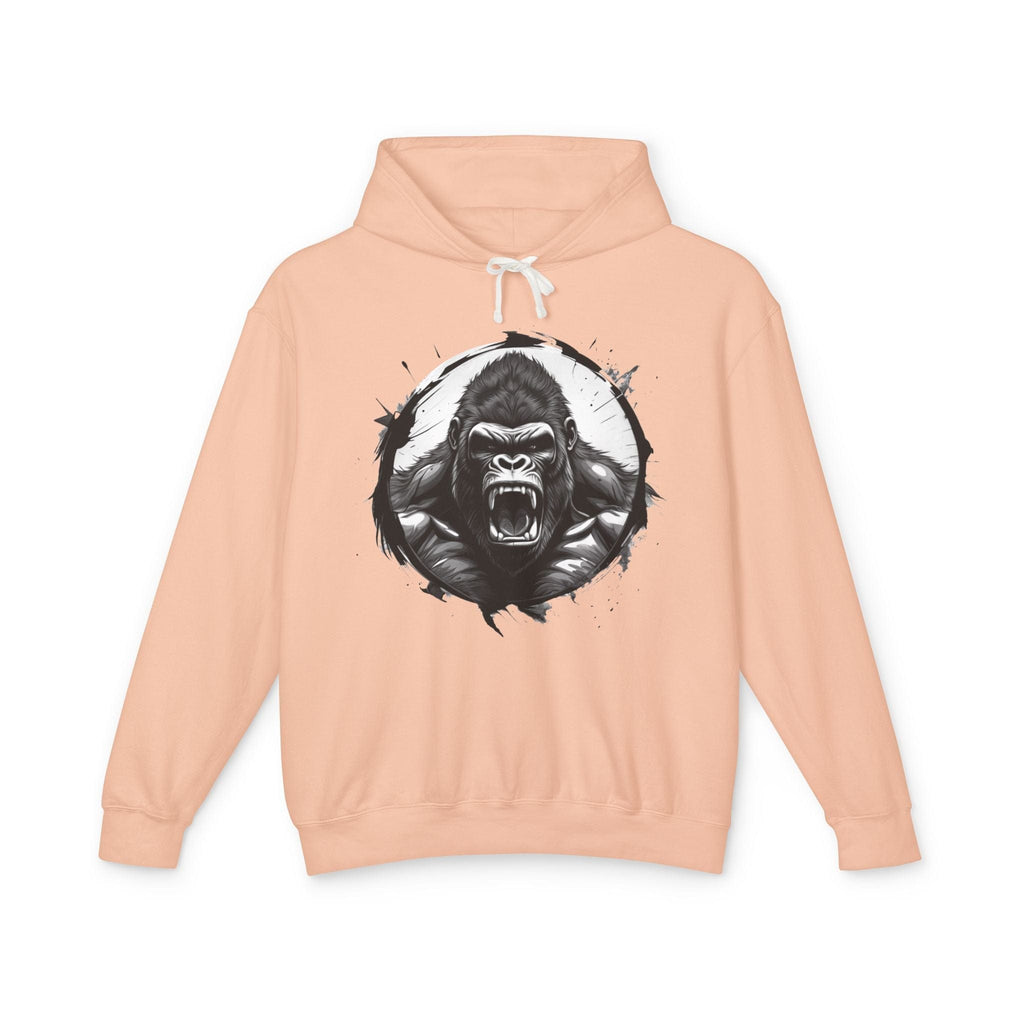 Printify Hoodie S / Peachy Gorilla Roar Motivation - Lightweight Hoodie