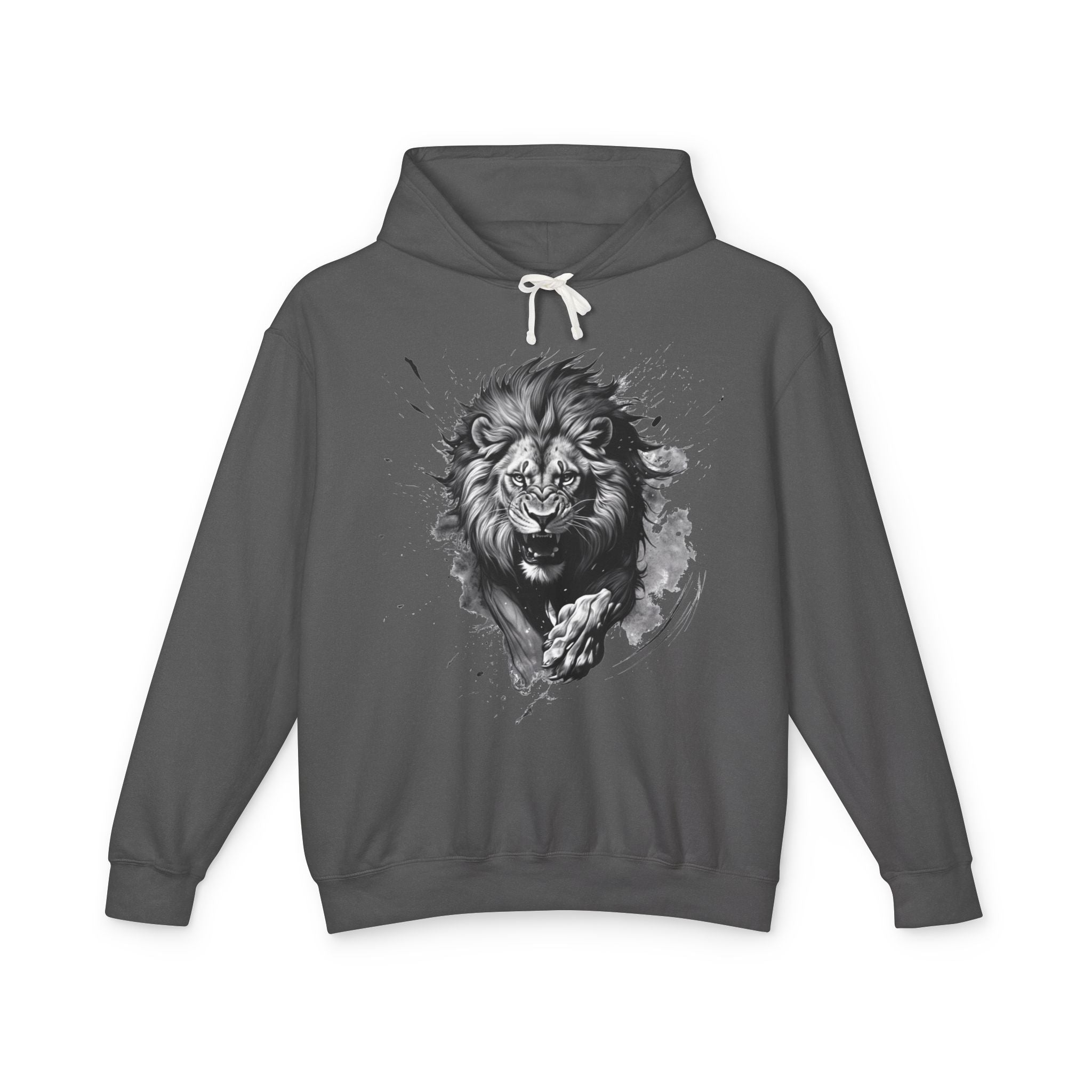 Printify Hoodie S / Pepper Lion Charge Motivation - Lightweight Hoodie