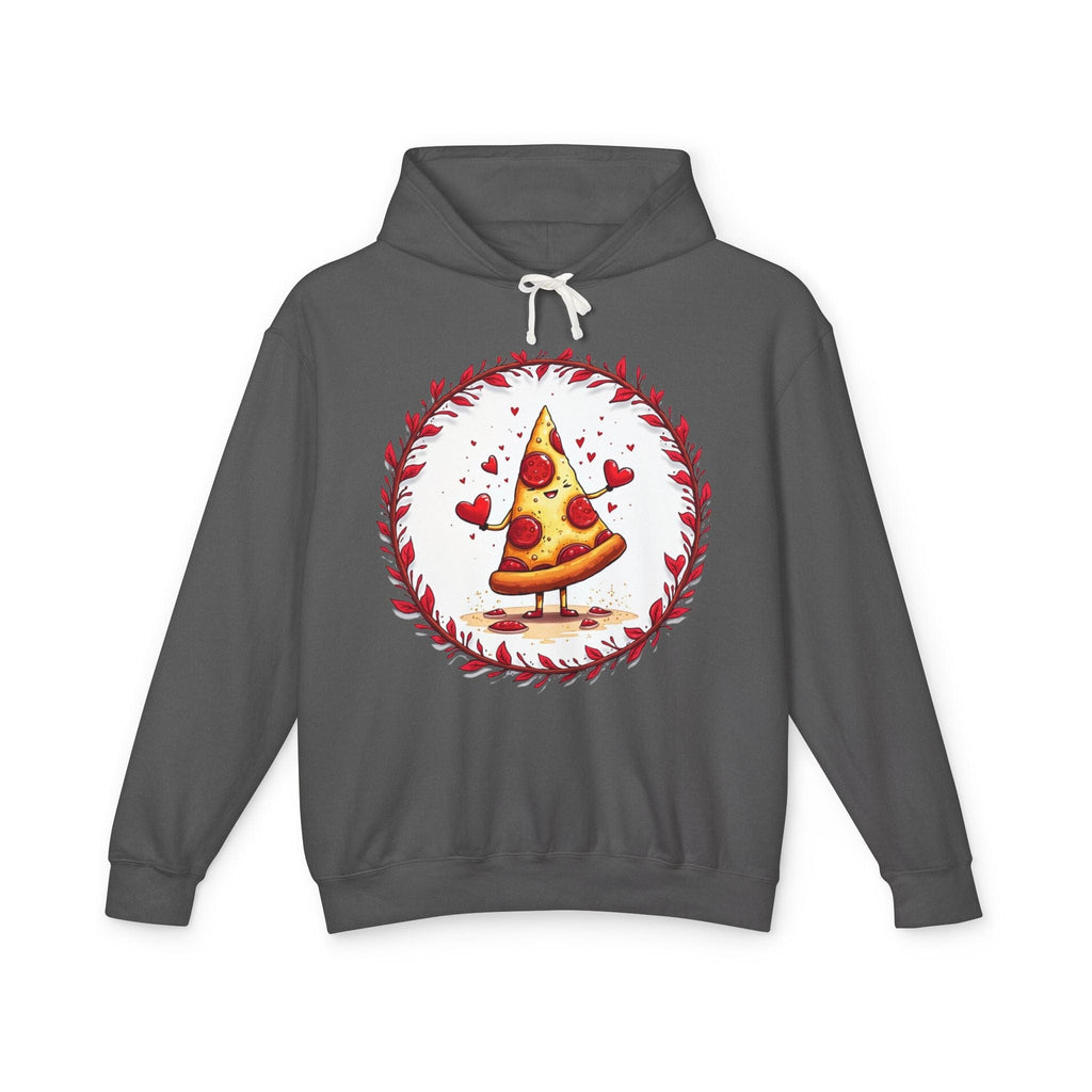 Printify Hoodie S / Pepper Love at First Bite Pizza Love & Fun - Lightweight Hoodie