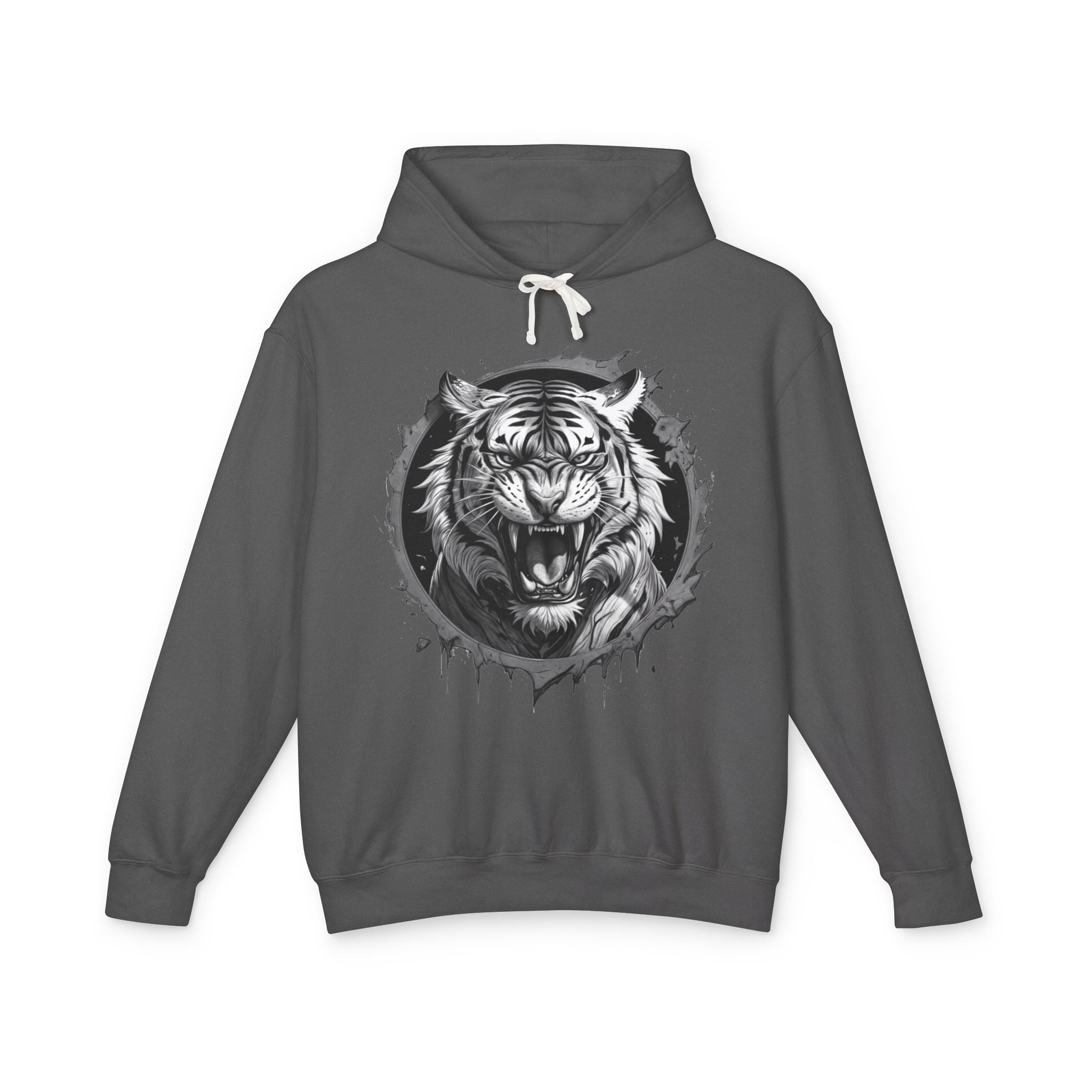 Printify Hoodie S / Pepper Tiger Roar Motivation - Lightweight Hoodie