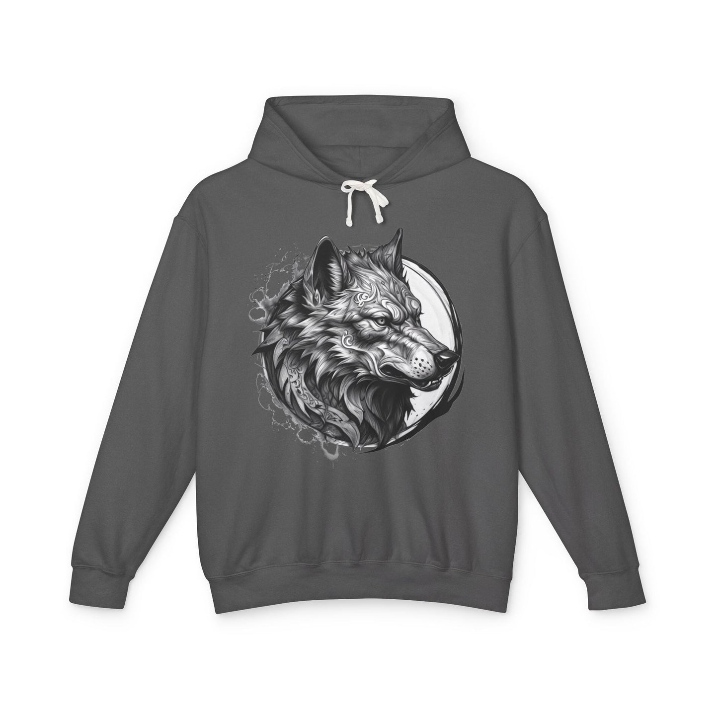 Printify Hoodie S / Pepper Wolf Wild Motivation - Lightweight Hoodie