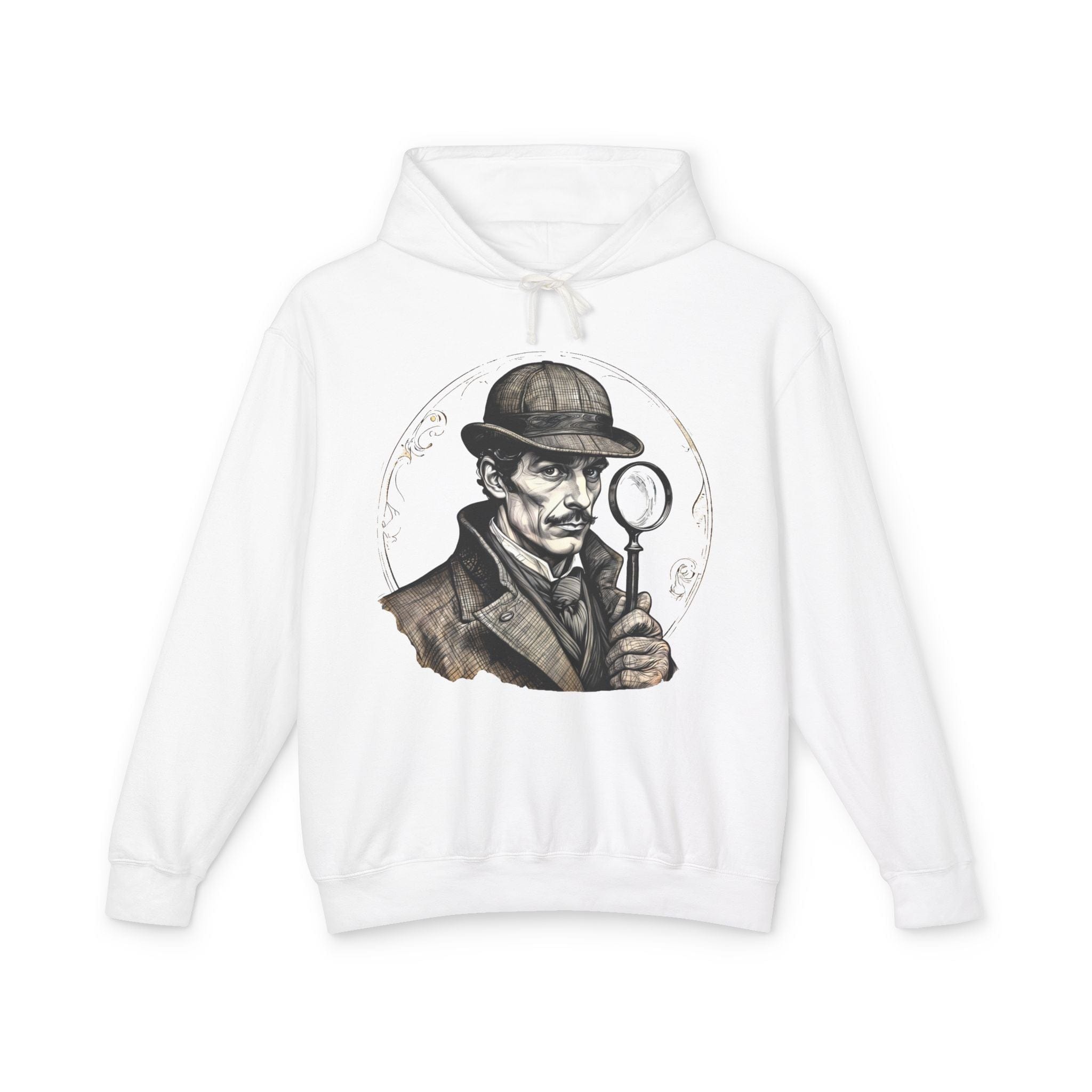 Printify Hoodie S / White Sherlock Holmes Mysteries & Monsters - Lightweight Hoodie