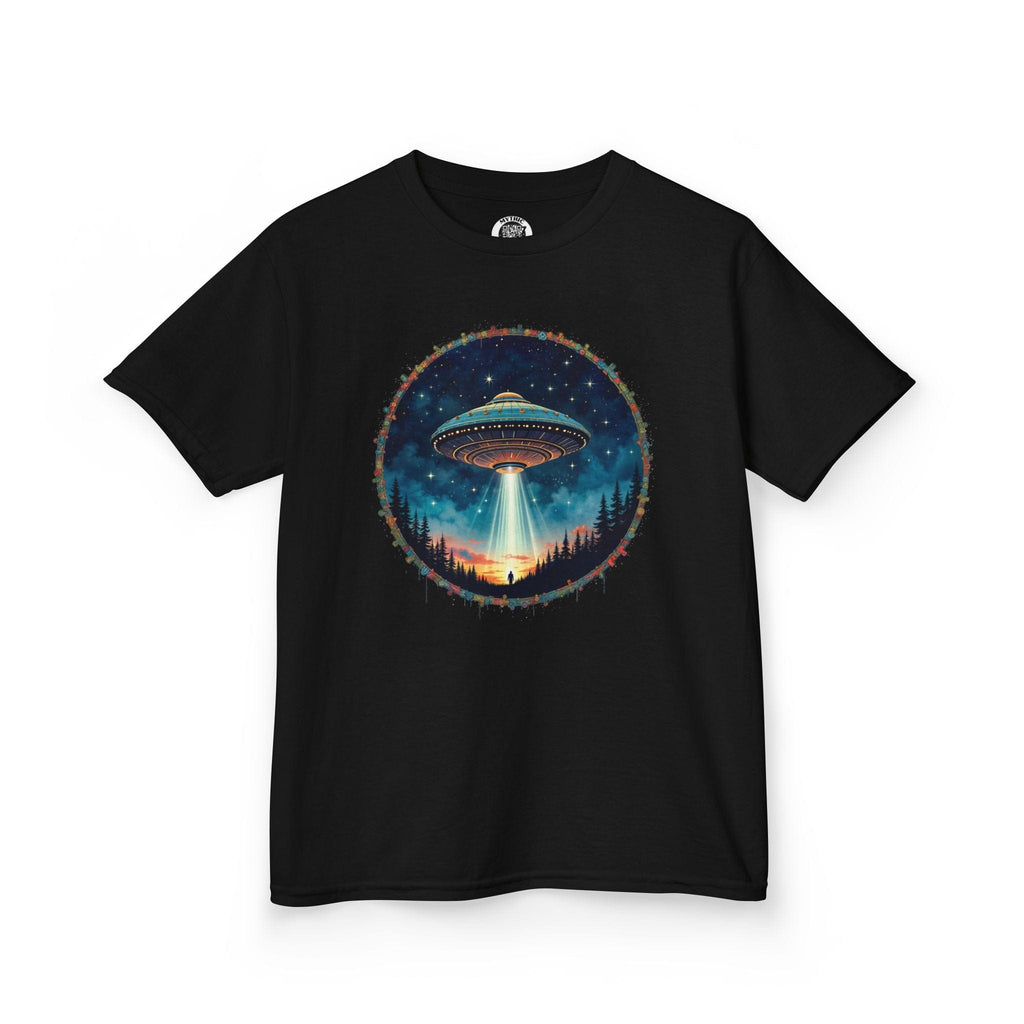 Printify Kids clothes UFO Kids Tee - Cosmic Adventure Shirt, Fun Graphic T-Shirt, Kids Space Fashion, Gifts for Young Explorers, Alien Enthusiast Clothing