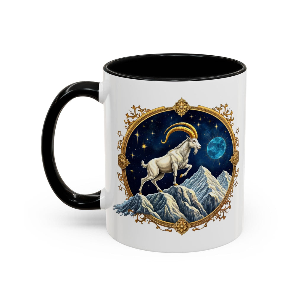 Printify Mug 11oz / Black Capricorn Zodiac Coffee Mug with Inspirational Quote and Smart QR Code Perfect Astrology Gift Unique Capricorn Horoscope Mug for Enthusiasts