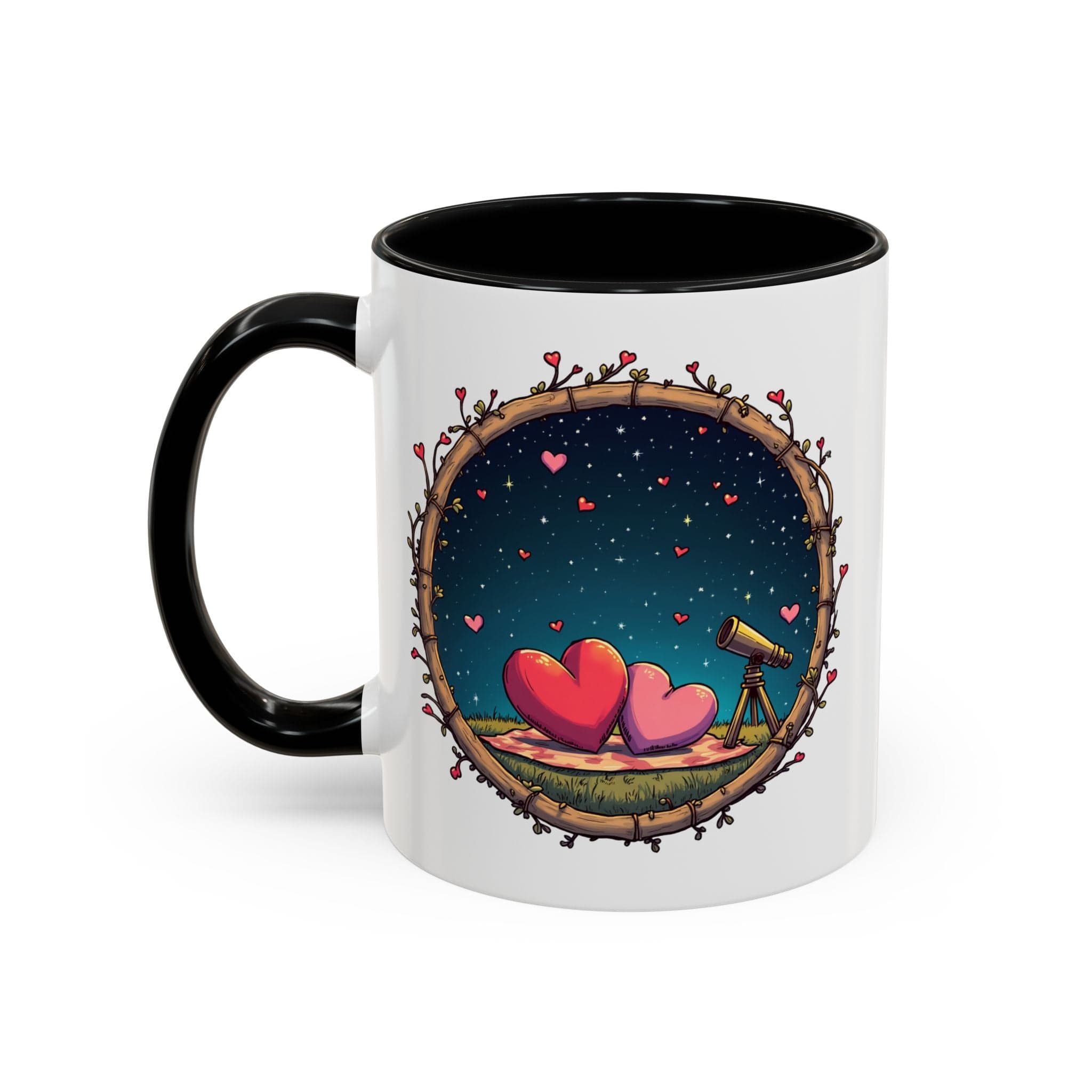 Printify Mug 11oz / Black Mug - Astrological Love - Love & Fun Mug with QR Code Quote Video