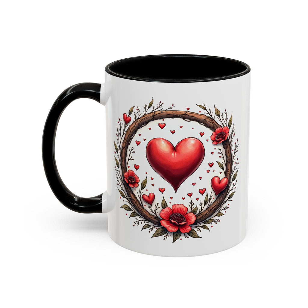 Printify Mug 11oz / Black Mug - Heartbeat Harmony - Love & Romance QR Code Quote Video