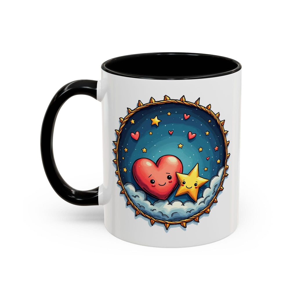 Printify Mug 11oz / Black Mug - Sparks of Love - Love & Fun Mug with QR Code Quote Video