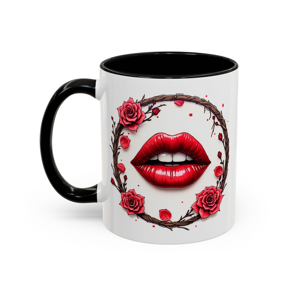 Printify Mug 11oz / Black Mug - Sugar on My Lips - Love & Romance QR Code Quote Video