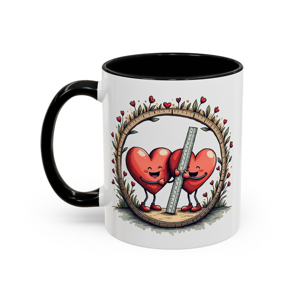 Printify Mug 11oz / Black Mug - The Sum of Our Hearts - Love & Fun Mug with QR Code Quote Video