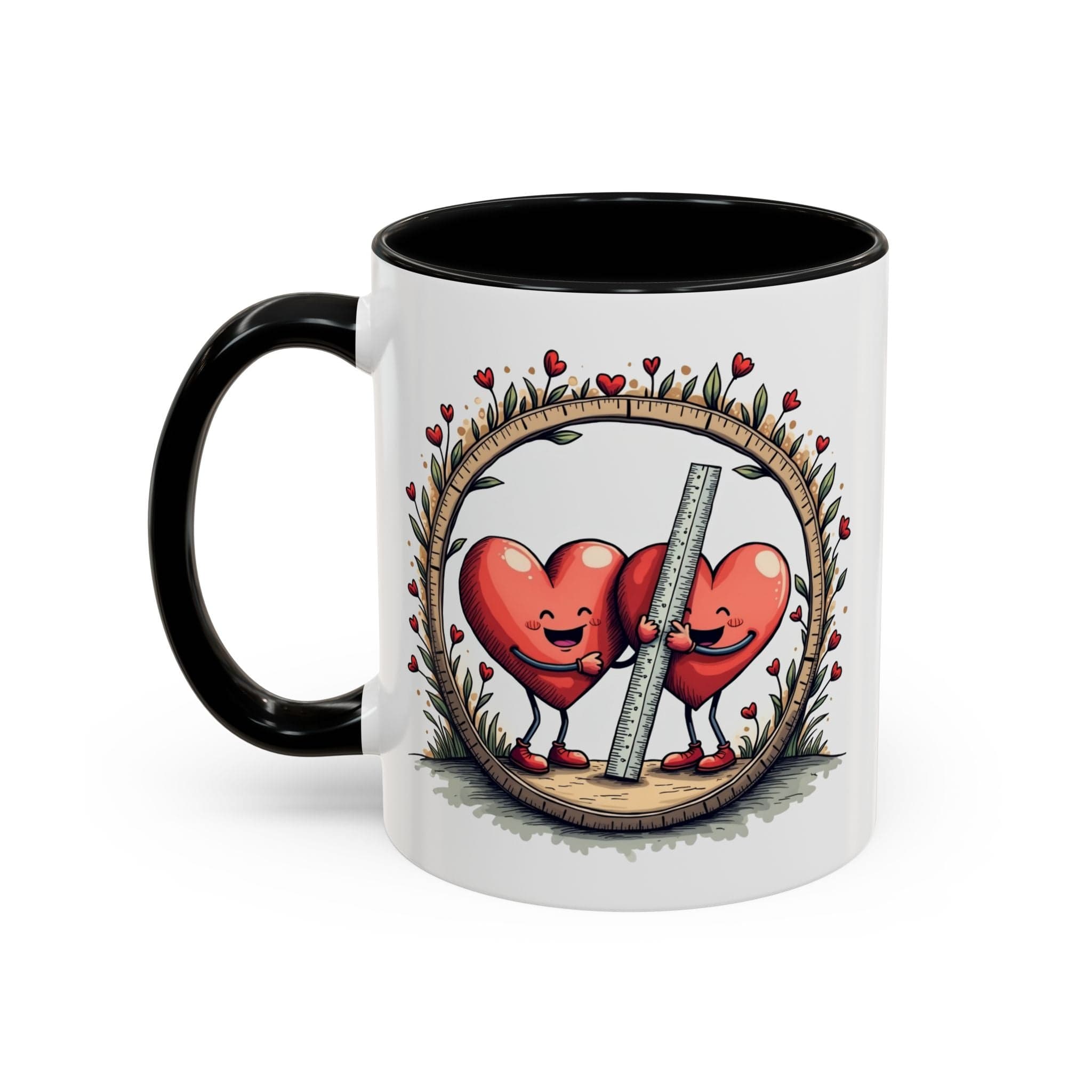 Printify Mug 11oz / Black Mug - The Sum of Our Hearts - Love & Fun Mug with QR Code Quote Video