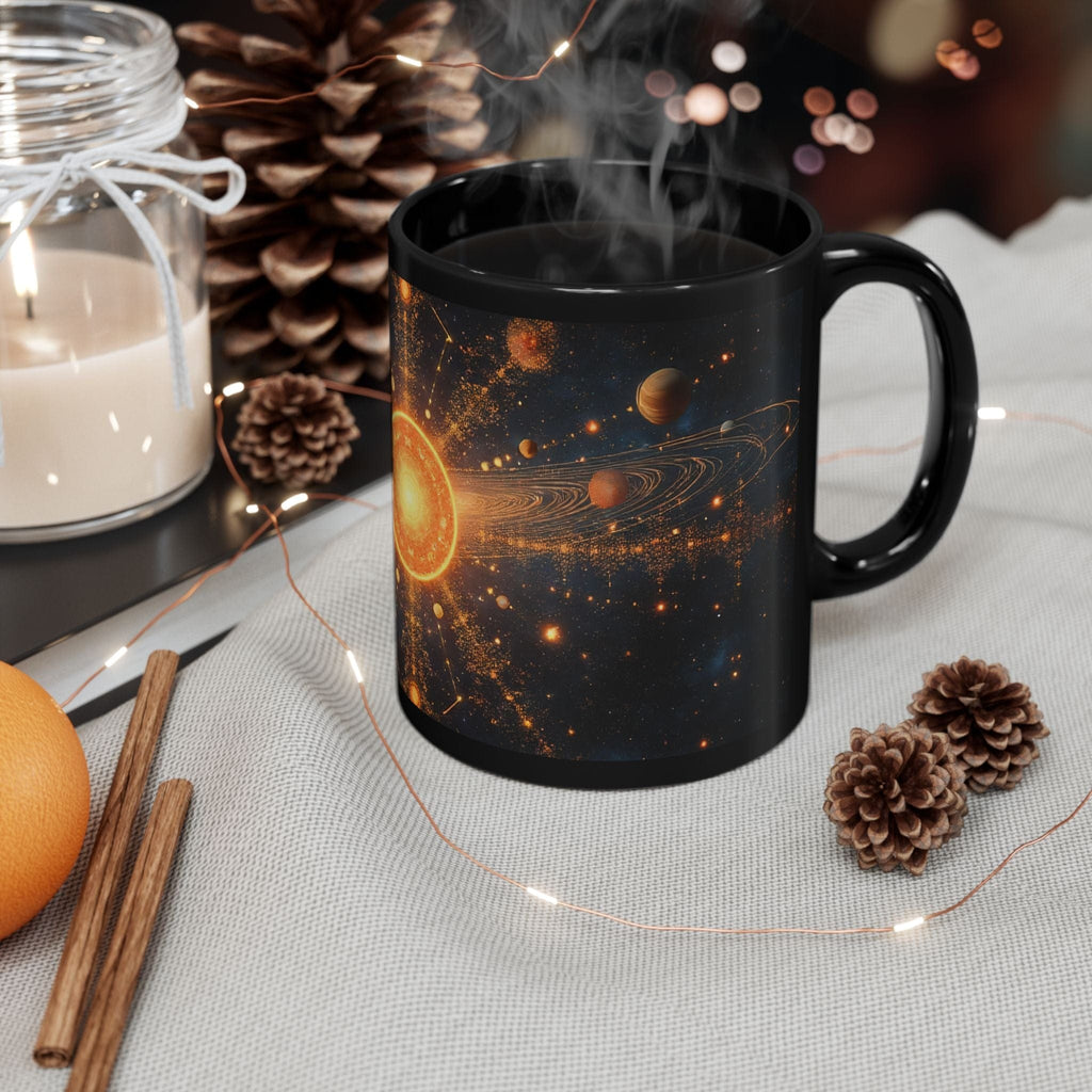 Printify Mug 11oz Cosmic Galaxy Mug: Celestial Space Art Coffee Cup for Science Lovers, Interstellar Drinkware Gift